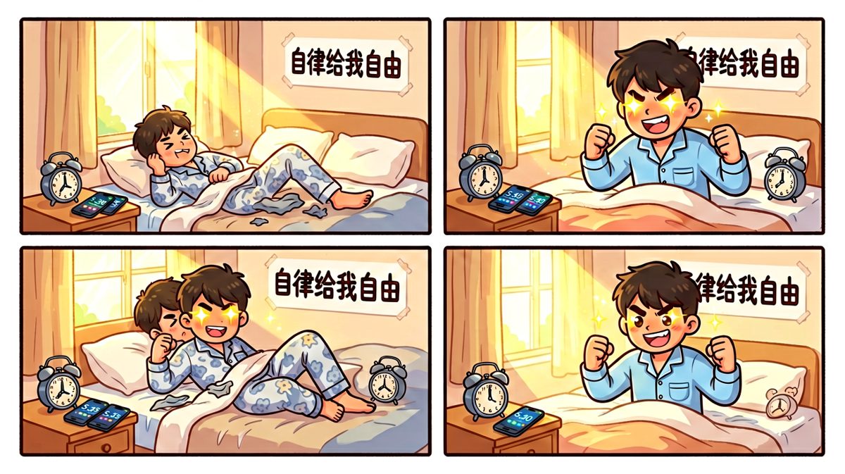 闹钟响起，打工人热血沸腾誓要战胜惰性
