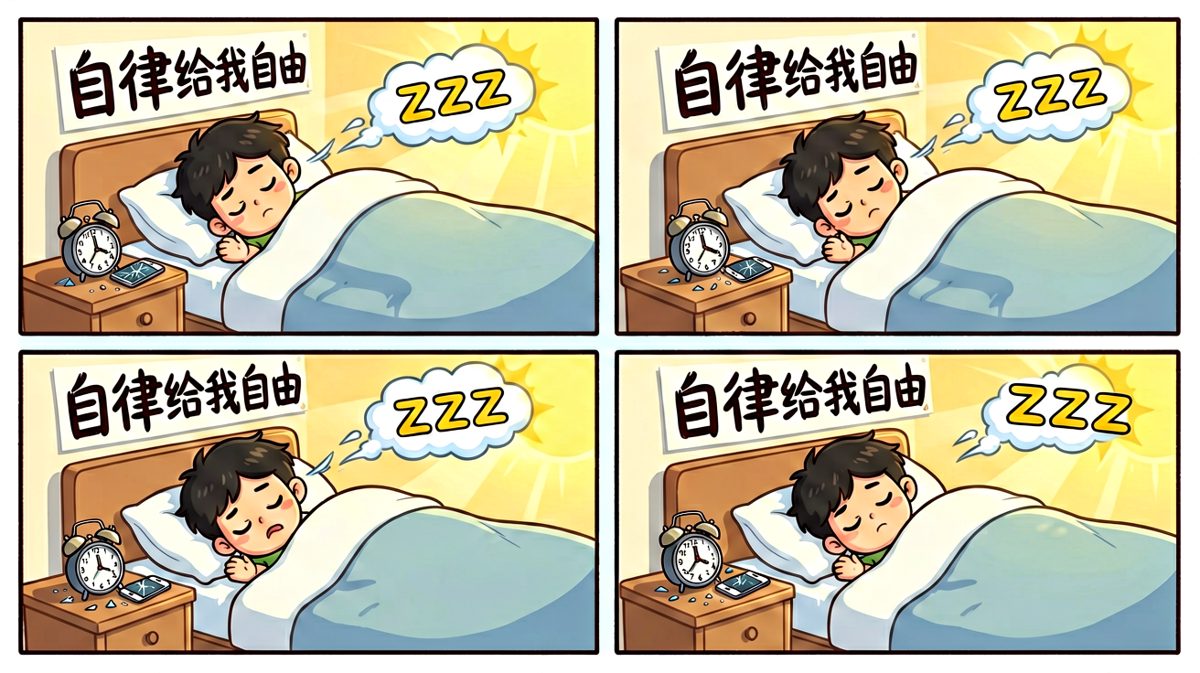 一觉睡到正午，闹钟们已被集体消灭