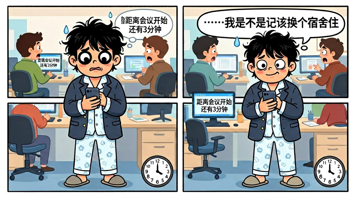 准时（并不）打卡上班，开启社死新一天