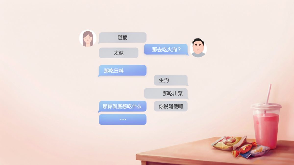女生一句"随便"让男生崩溃的终极轮回
