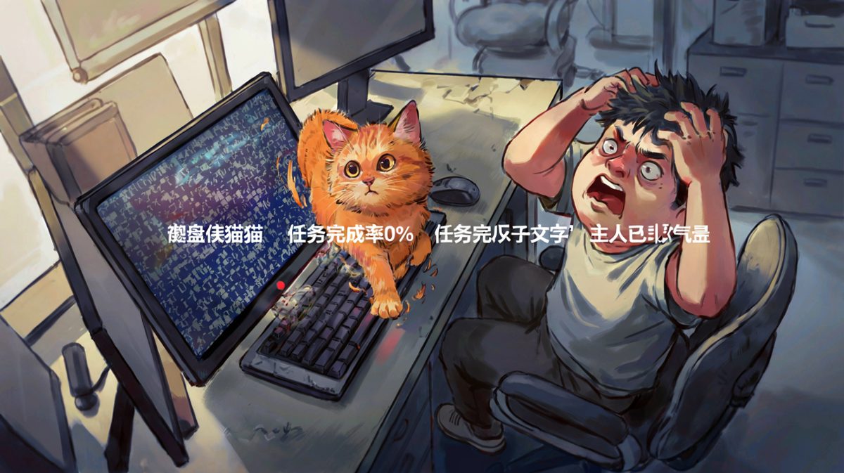 猫猫的职场贡献：帮你把报告打成乱码。
