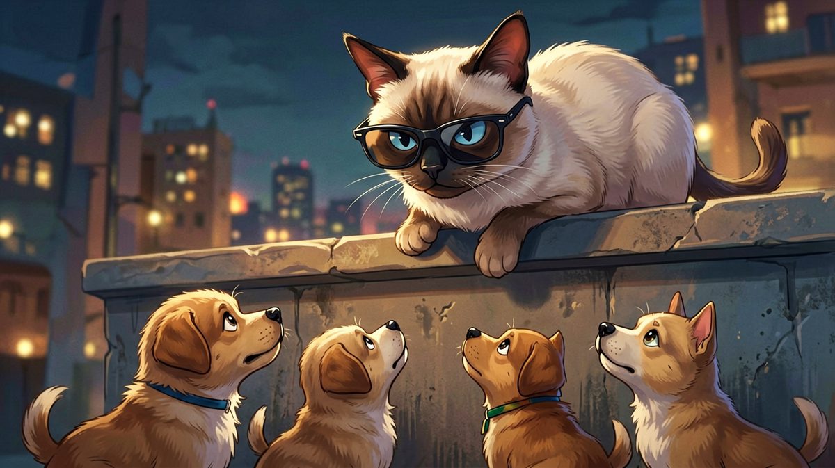 猫老大驾到，狗小弟们请行礼！