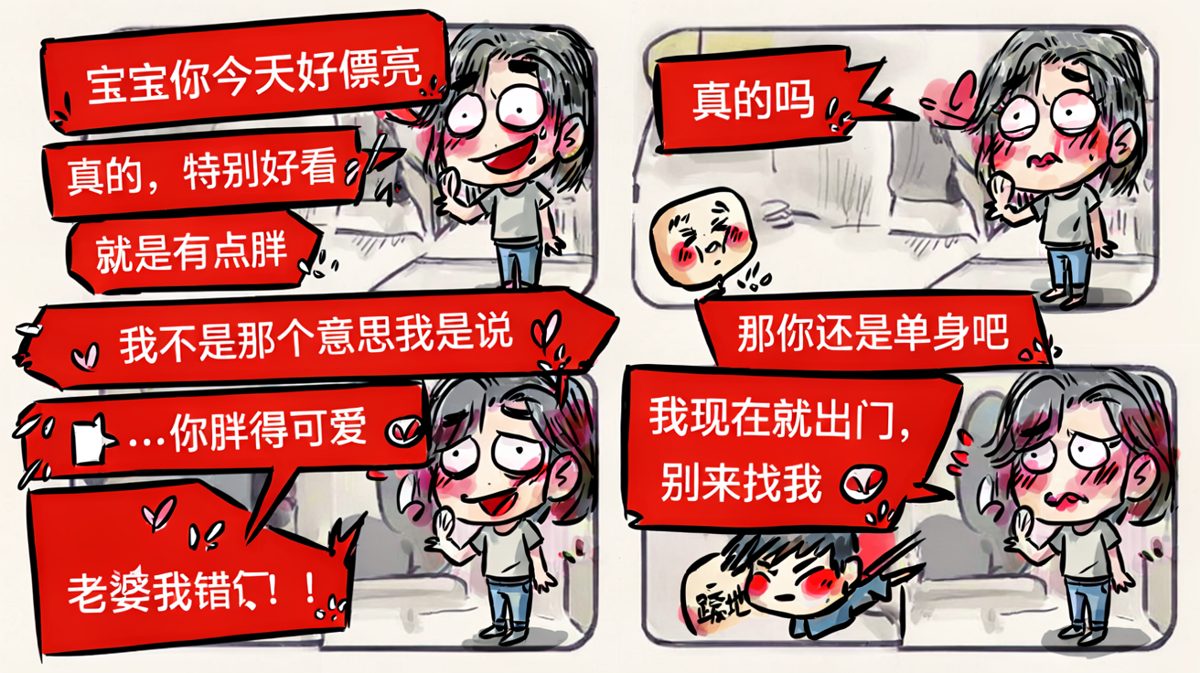 夸完漂亮又补一刀，求生欲归零。