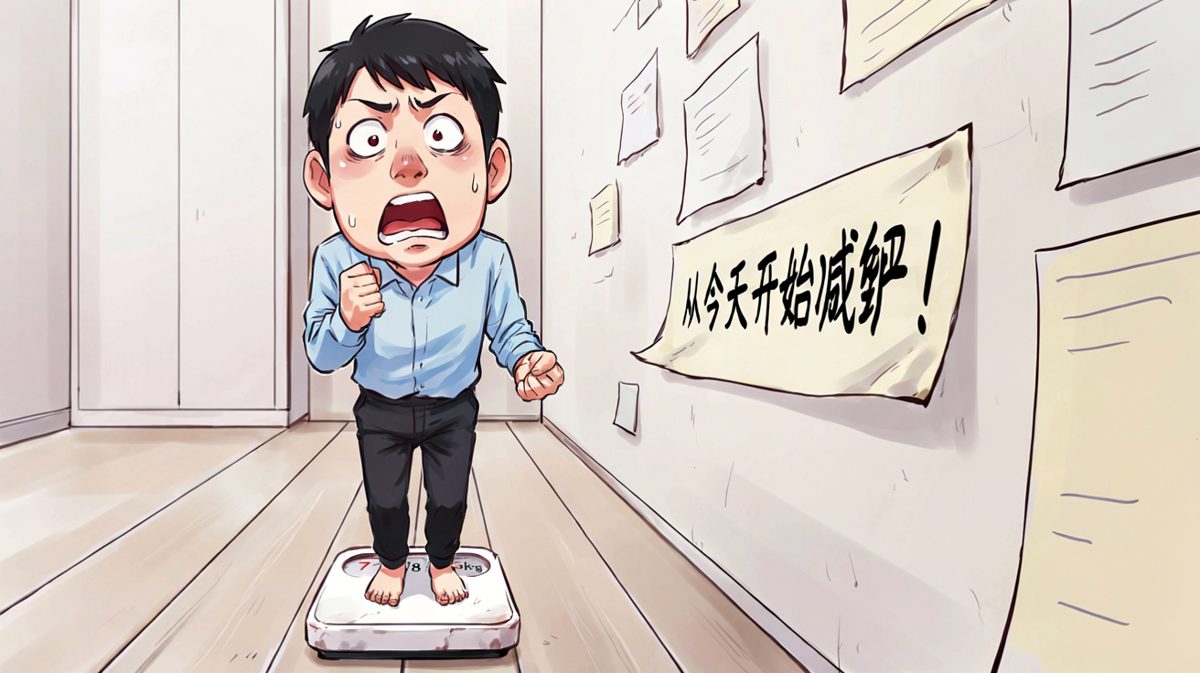 第一天，主角发誓要认真减肥。