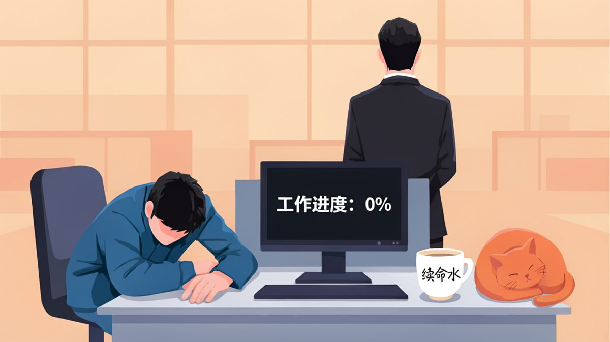 老板以为我在加班，其实我在等下班