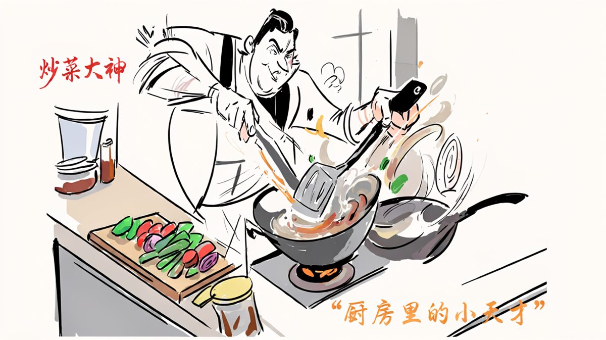 煎炒烹炸，样样精通，这手法一看就是大厨级别的！