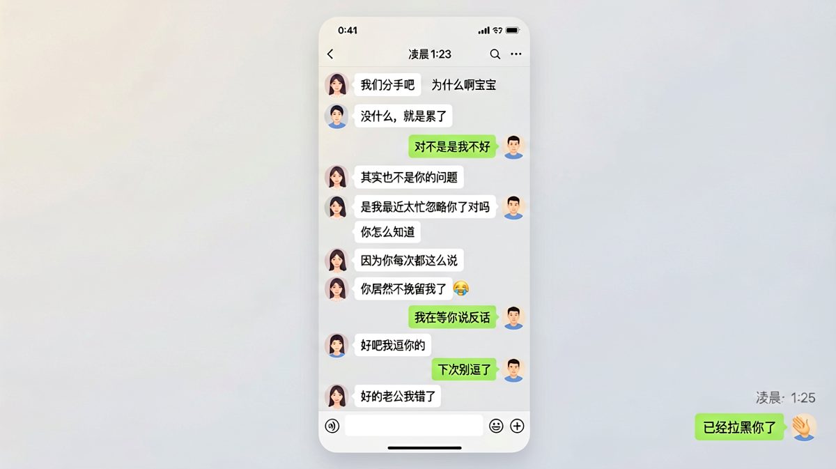 用分手测试感情，最终被反向操作