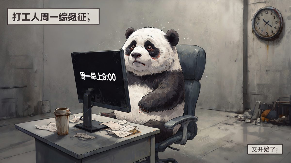 周一早晨打工人集体崩溃的真实写照