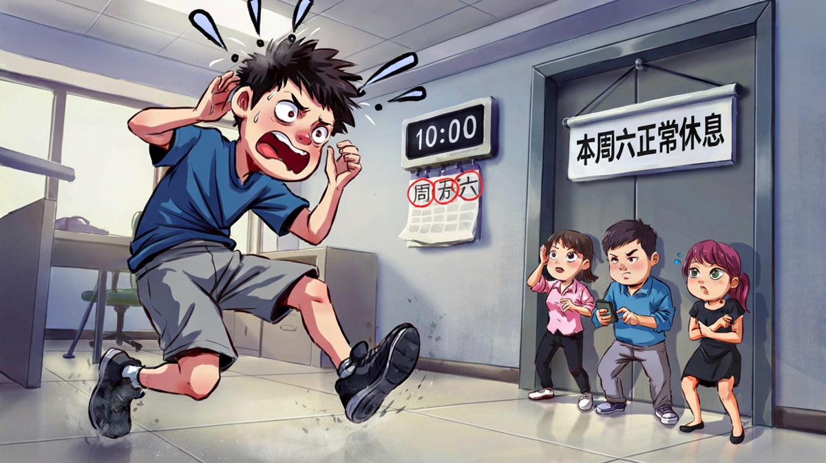 冲到公司才发现：今天原来是周六！