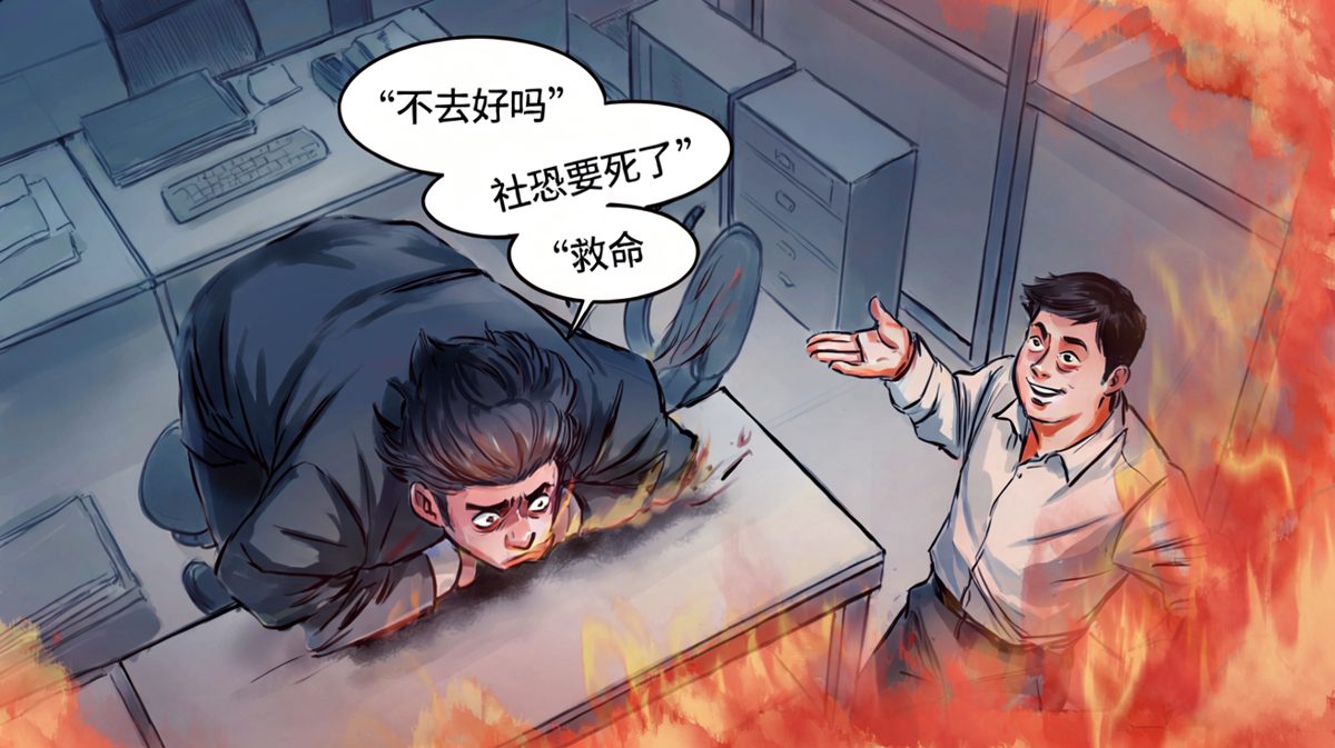 表面上：好啊！内心：求求别叫我。