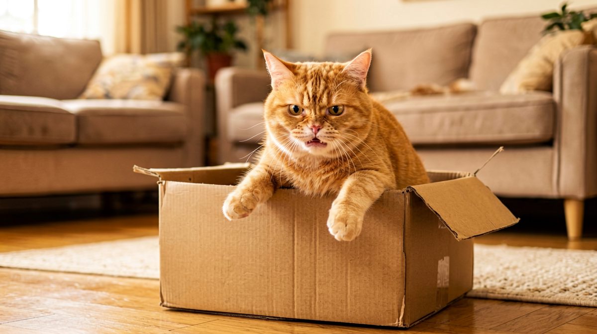 橘猫：只要我够胖，箱子就会自动变大