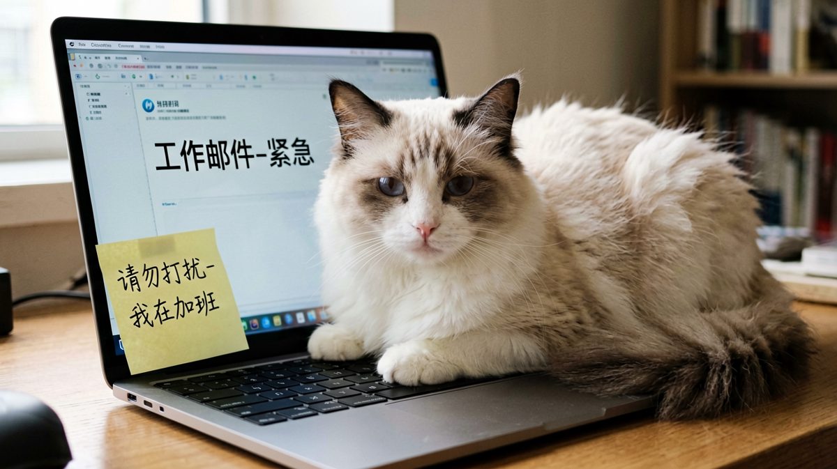 打工猫的自觉：帮老板完成最后一单。