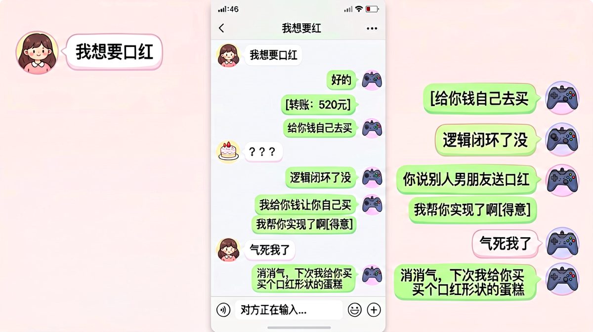 送礼智商反转：转账520说自己实现了她的愿望