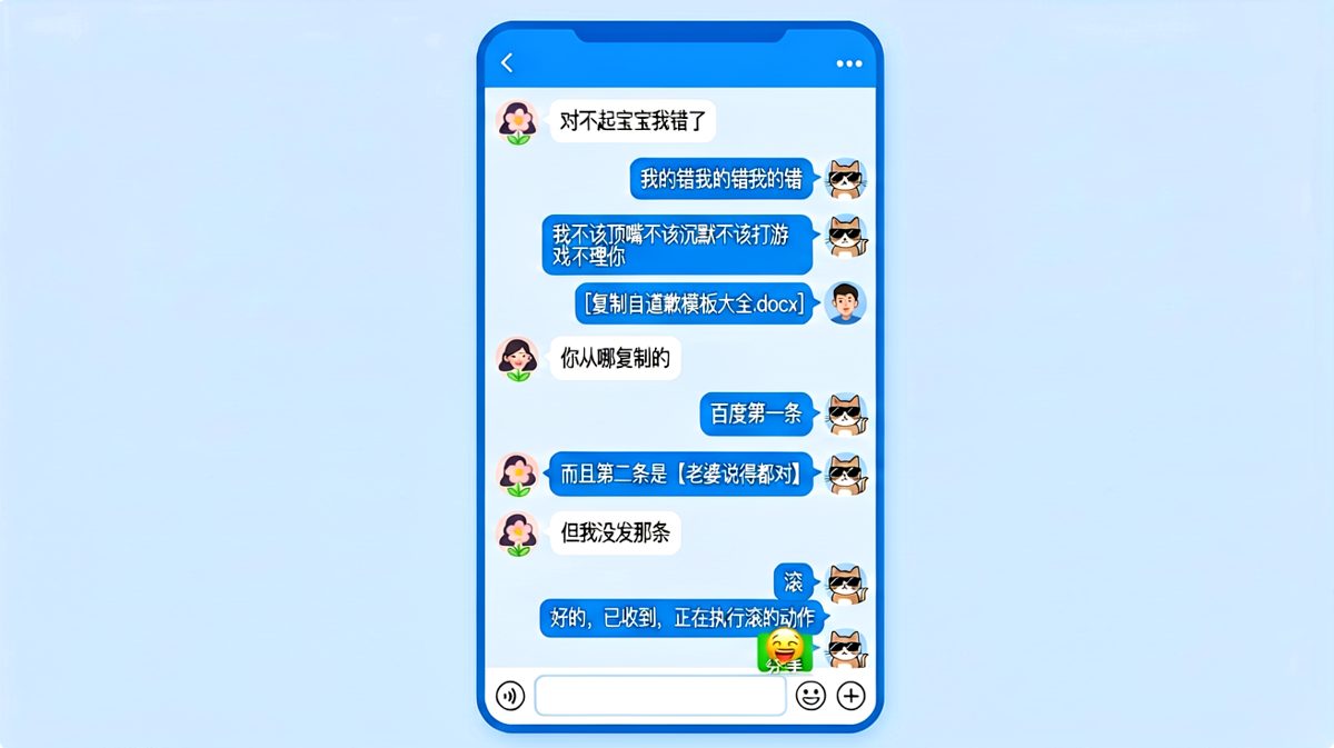 道歉模板反转：连认错都是复制粘贴还不忘加戏