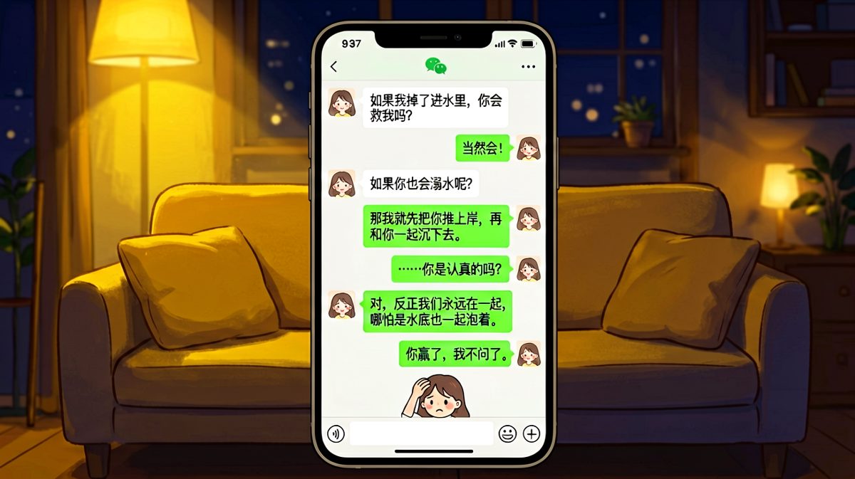 「下水怎么办？」——直男的浪漫让人哭笑不得
