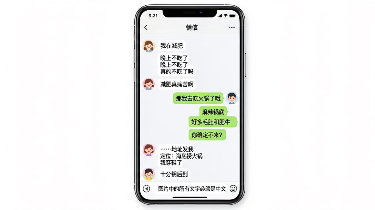 说减肥的女生，听到火锅瞬间反悔，可爱到让人笑出声。