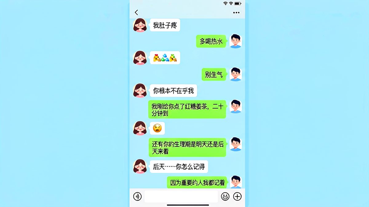 '多喝热水'反转：以为他敷衍，其实早就把红糖姜茶安排上了。