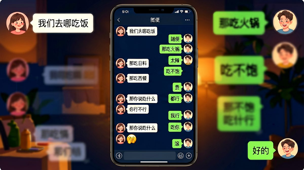 男生用土味情话成功化解送命题