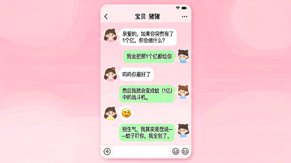一亿蚊子的浪漫，男朋友是谐音梗高手