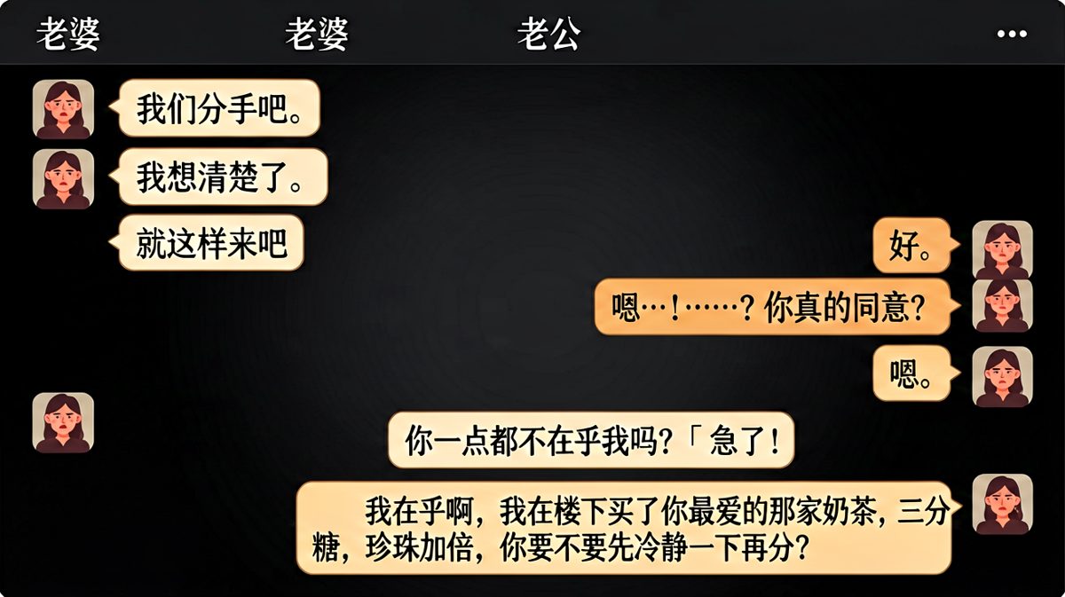 一句好字吓坏老婆，结果只是为了递杯奶茶