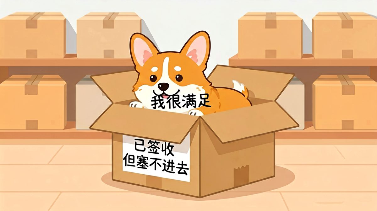【只要思想不滑坡】箱子太小？不，是你心不够小，柯基表示：我缩我快乐