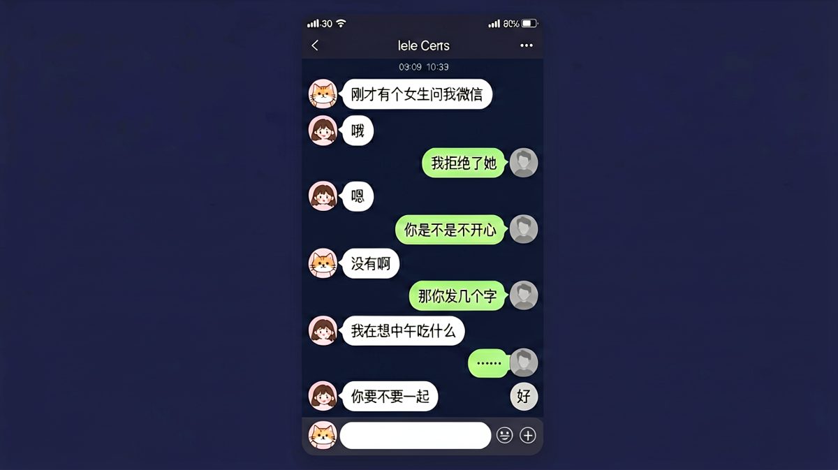 男生炫耀式汇报，女生早已进入干饭模式