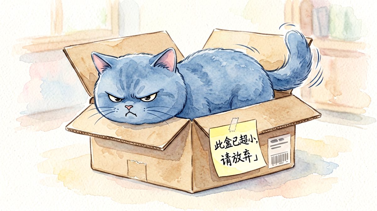 猫：只要我够努力，盒子就会变大！