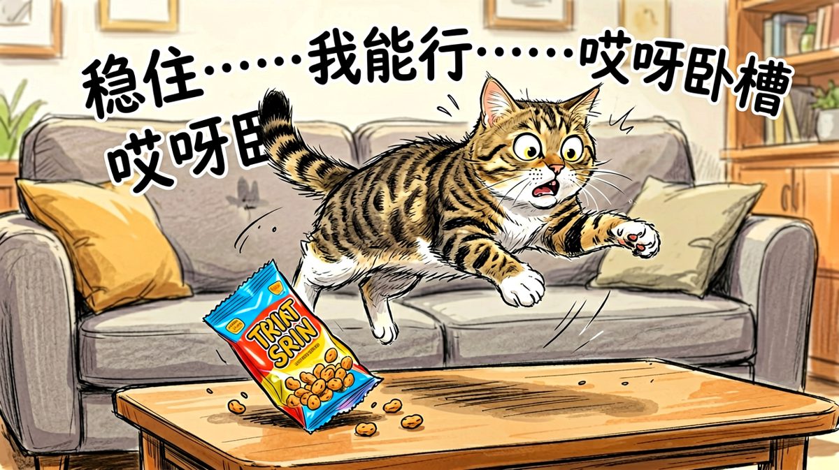 猫咪：这一跳我准备了三年！