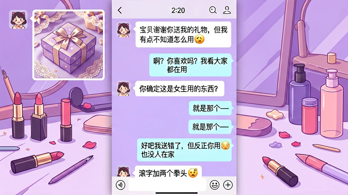 送礼翻车现场，直男式道歉让人哭笑不得
