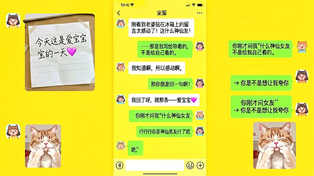 男友把冰箱留言当成情书反复感动，全程自我攻略