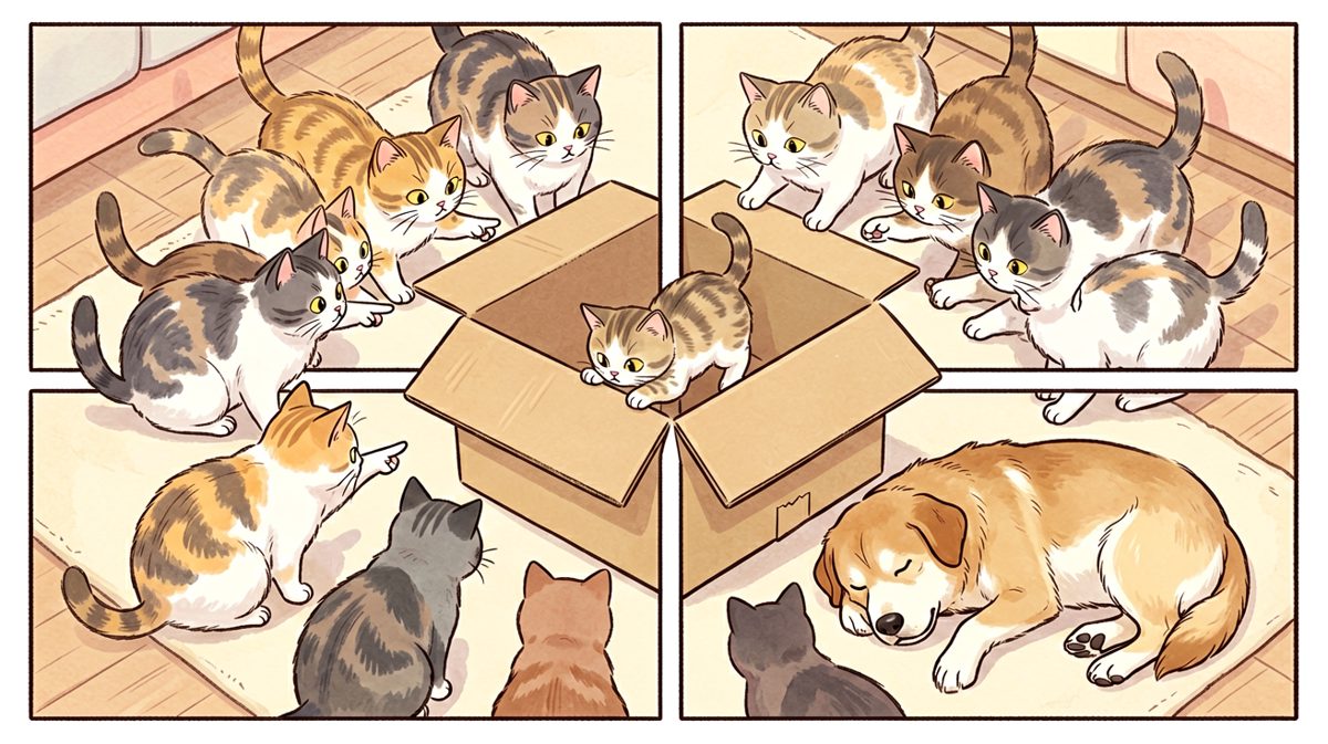 猫咪董事会：批准纸箱预算通过，狗子勿扰