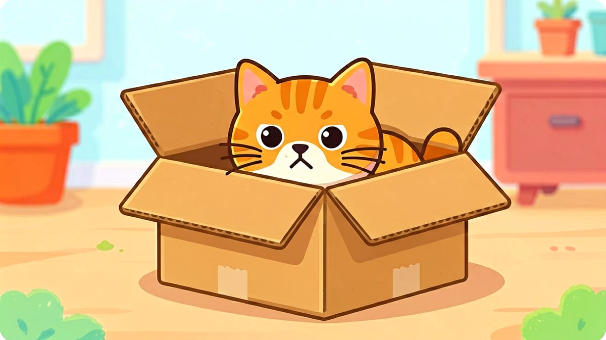猫：只要我够扁，箱子就能装下我