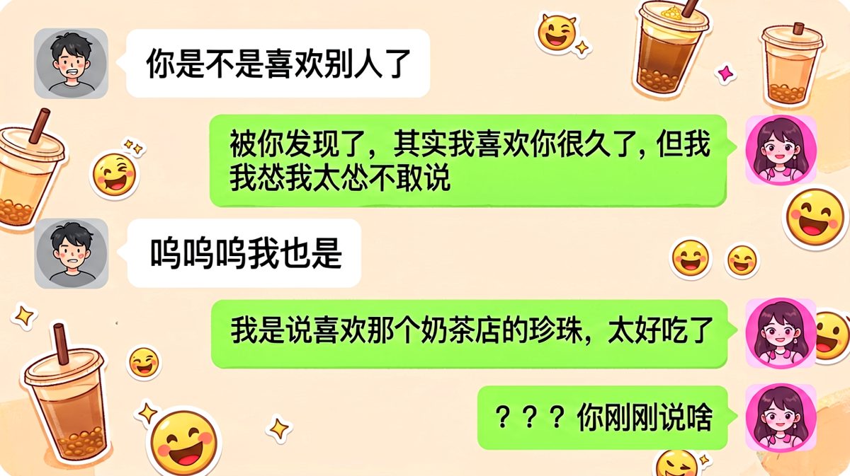男生借机表白奶茶珍珠，女生从感动到暴怒的神反转。