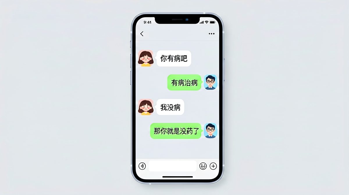 经典互怼开场：你有病吧→那你有药了吗？