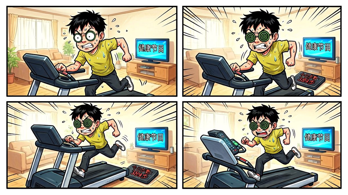 然而运动半小时后……步数归零。