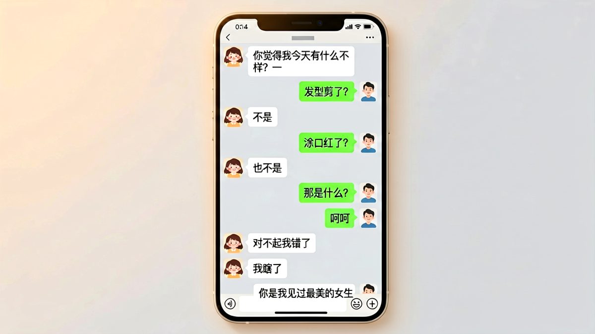 从自信发问到货真价实的'呵呵'，男生用三步走完一生。