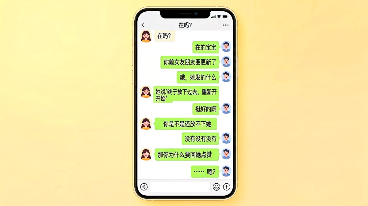 点赞这一操作，让他在聊天记录里社死了。