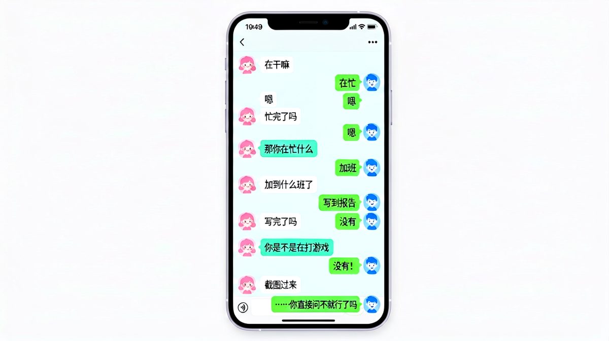 一句"在忙"引发的连环审问