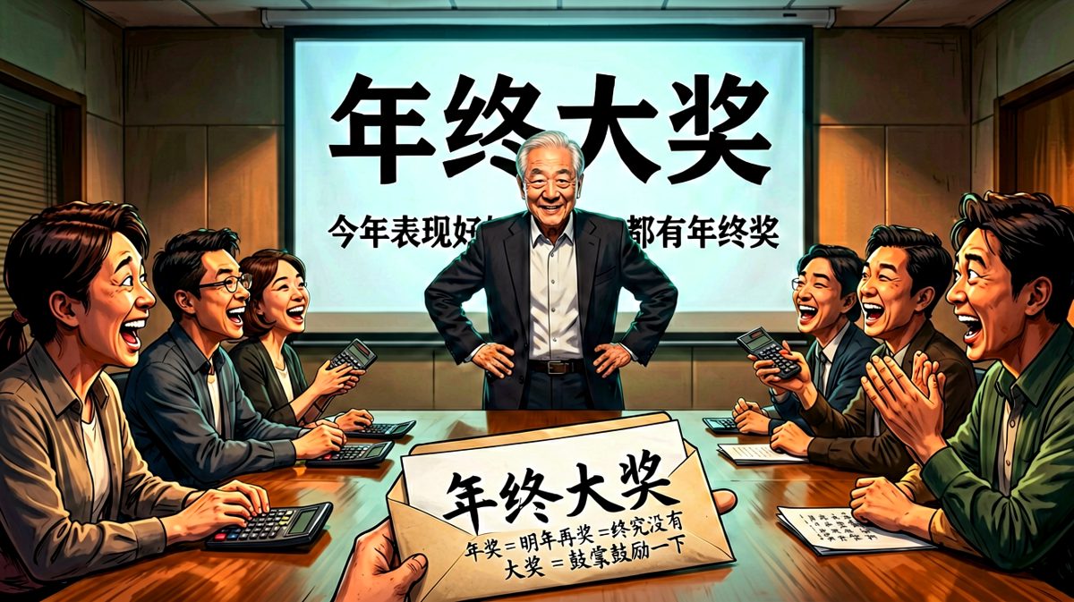 老板说今年有年终奖，员工拿到后才发现——年奖就是明年再奖。