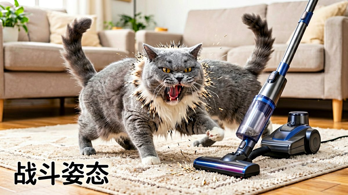 猫：你这个黑色怪兽休想靠近我的地盘