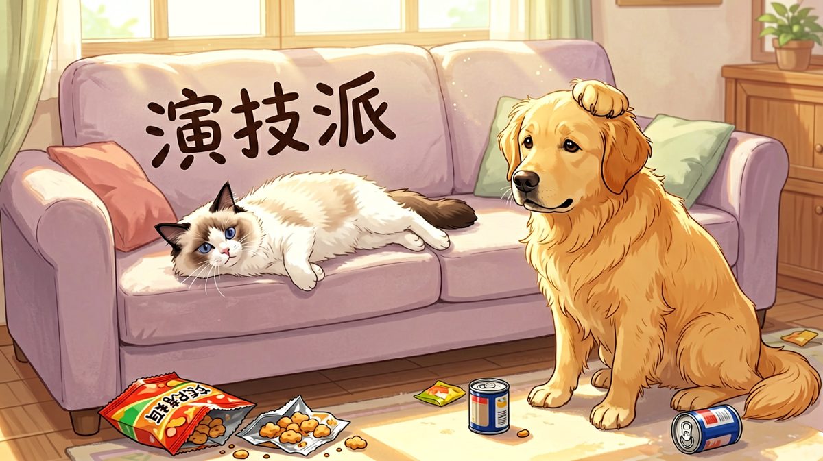 猫：我表演一个猝逝，狗子信了
