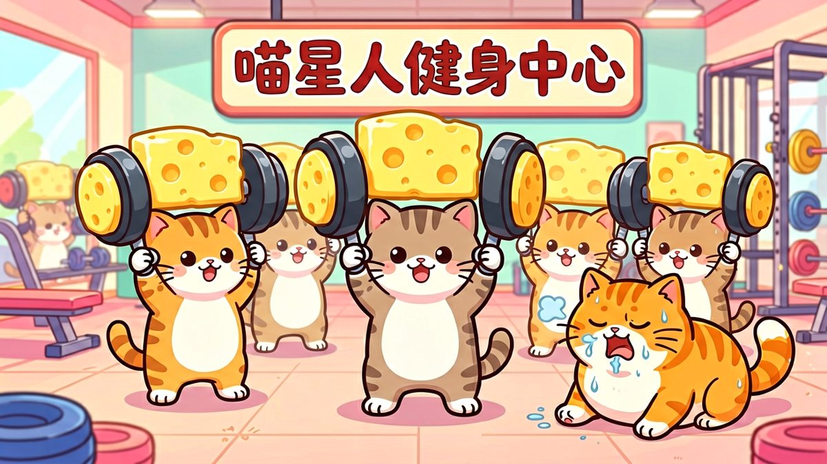 为了减脂，猫也是拼了