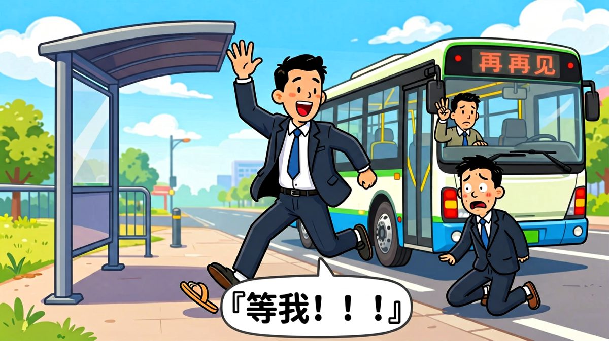 眼睁睁看着公交车从我眼前开走