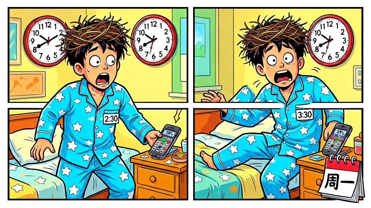完了！睡过头了！