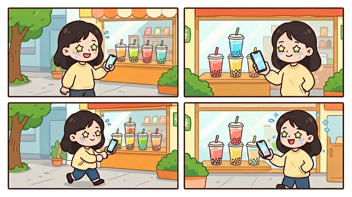 奶茶店门口，Flag出现第一道裂缝