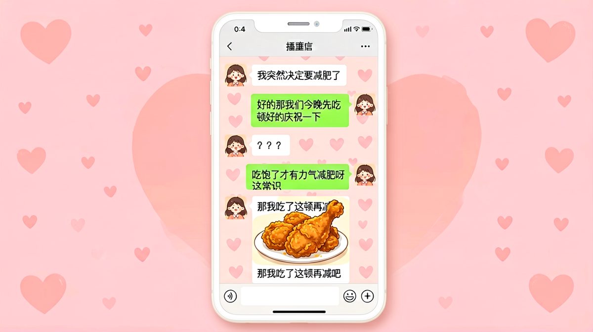 减肥从今晚的炸鸡开始，男朋友的逻辑你永远猜不到。