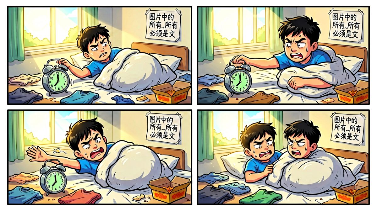 闹钟响了，但身体说再睡五分钟。