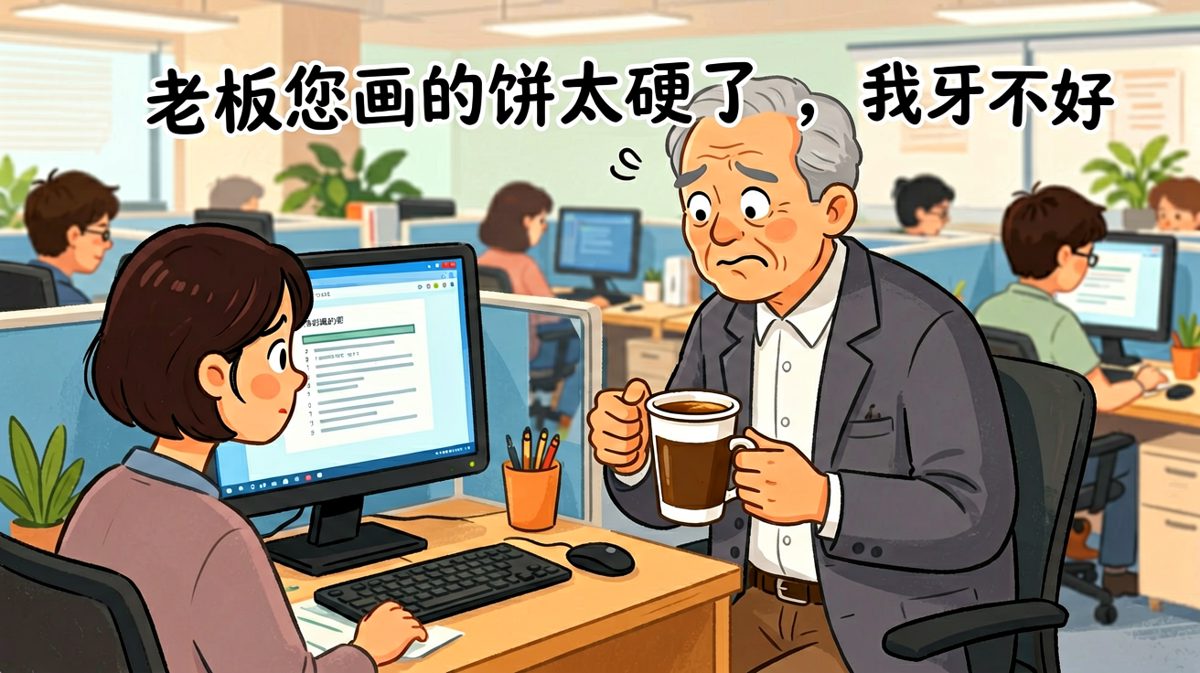 老板画的饼太硬，员工牙口不好
