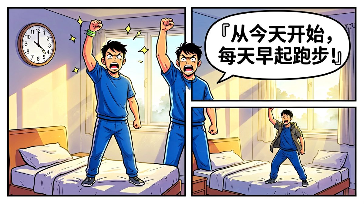 清晨立志，热血满满。