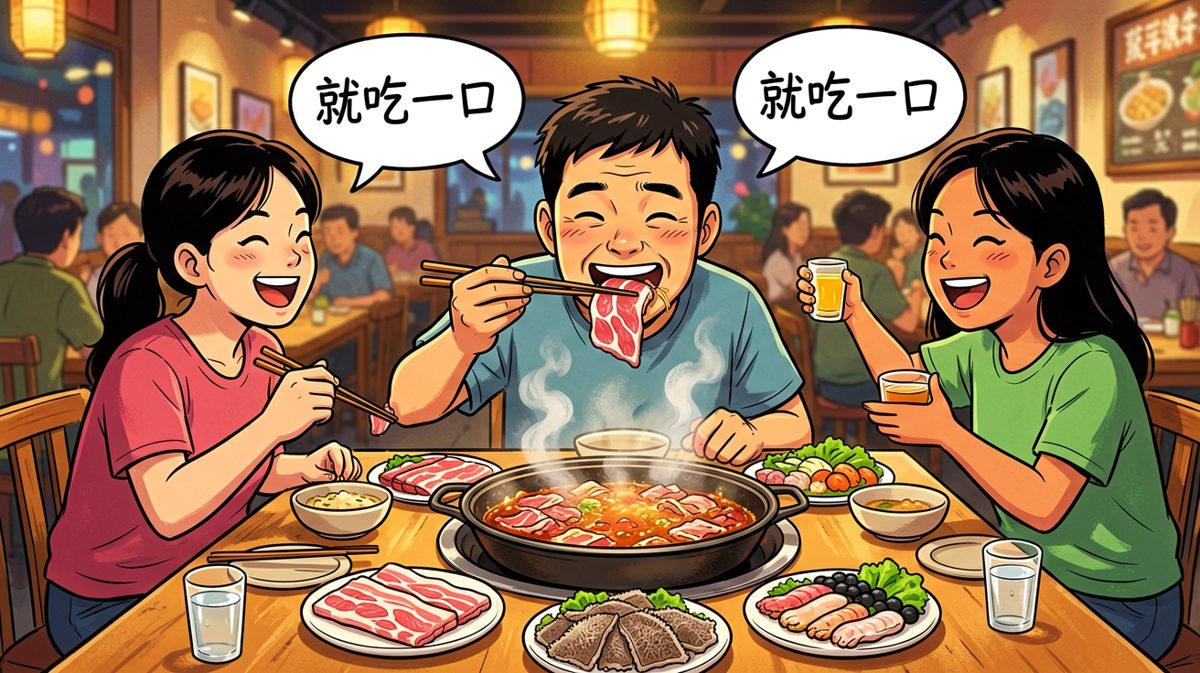 晚上聚餐，flag早已抛到九霄云外。